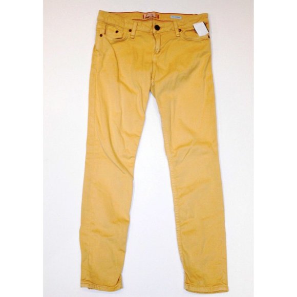 SANCTUARY  Yellow DENIM The Charmer SKINNY Jeans AGAVE Slim 28 MADE IN USA - Picture 4 of 4